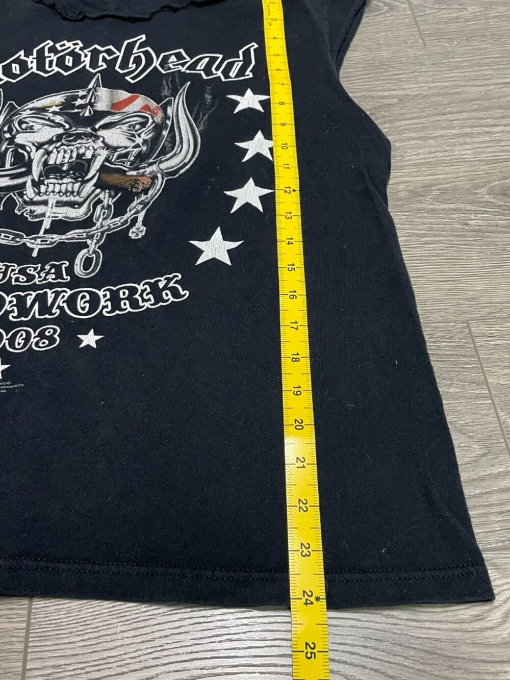 Vintage Motörhead USA Roadwork 2008 Tour Vest Metal Rock Band Cutoff T-Shirt - Picture 4 of 7